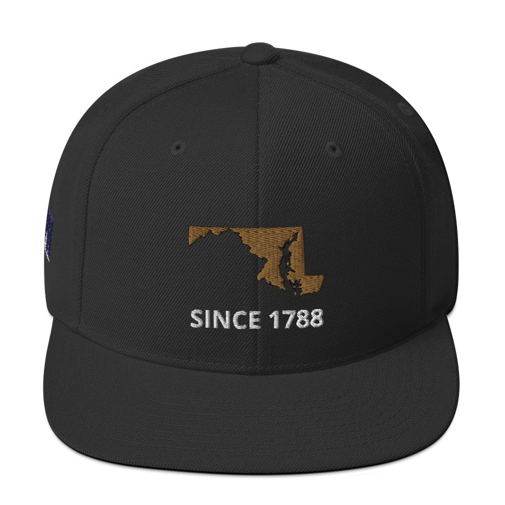 Maryland Since 1788 Flat Bill Snapback Hat