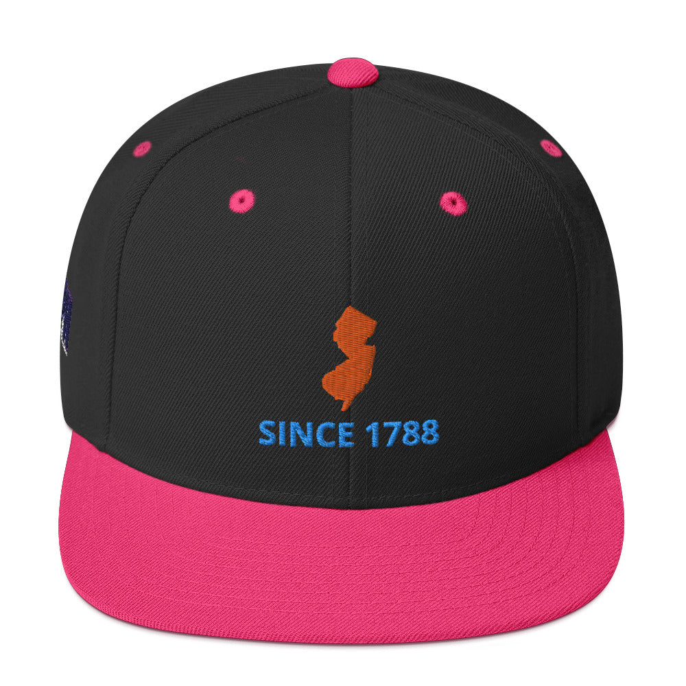 New Jersey Since 1788 Flat Bill Snapback Cap
