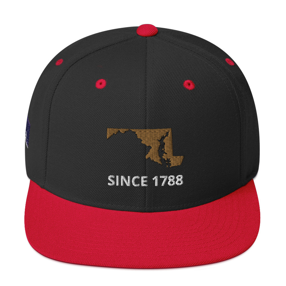 Maryland Since 1788 Flat Bill Snapback Hat
