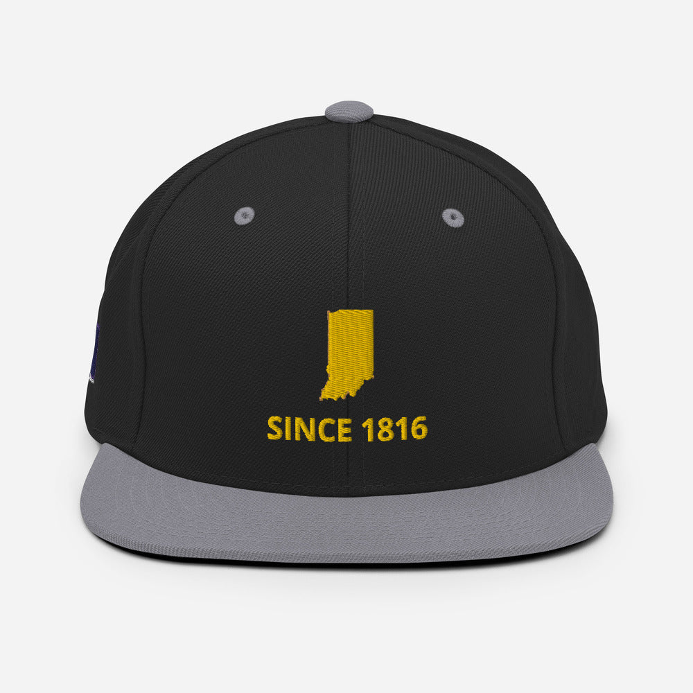 Indiana Since 1816 Flat Bill Snapback Hat
