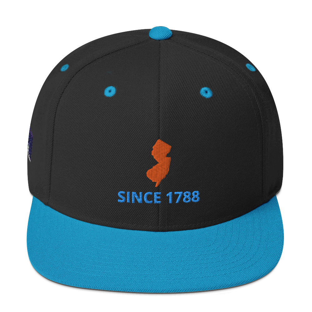 New Jersey Since 1788 Flat Bill Snapback Cap
