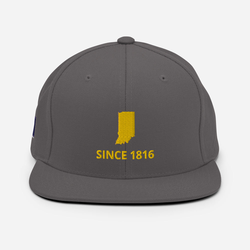 Indiana Since 1816 Flat Bill Snapback Hat