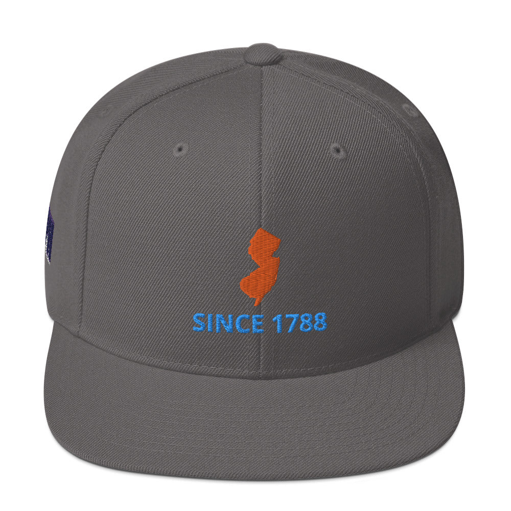 New Jersey Since 1788 Flat Bill Snapback Cap
