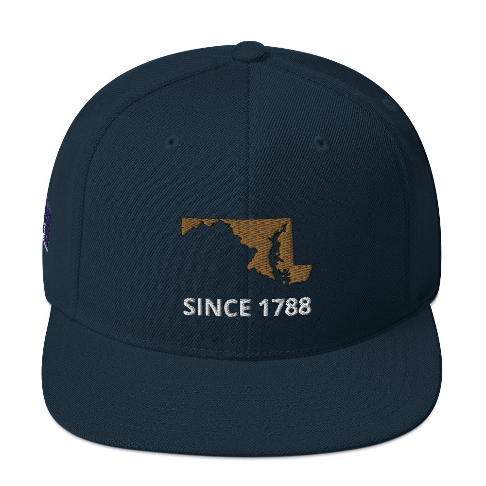 Maryland Since 1788 Flat Bill Snapback Hat