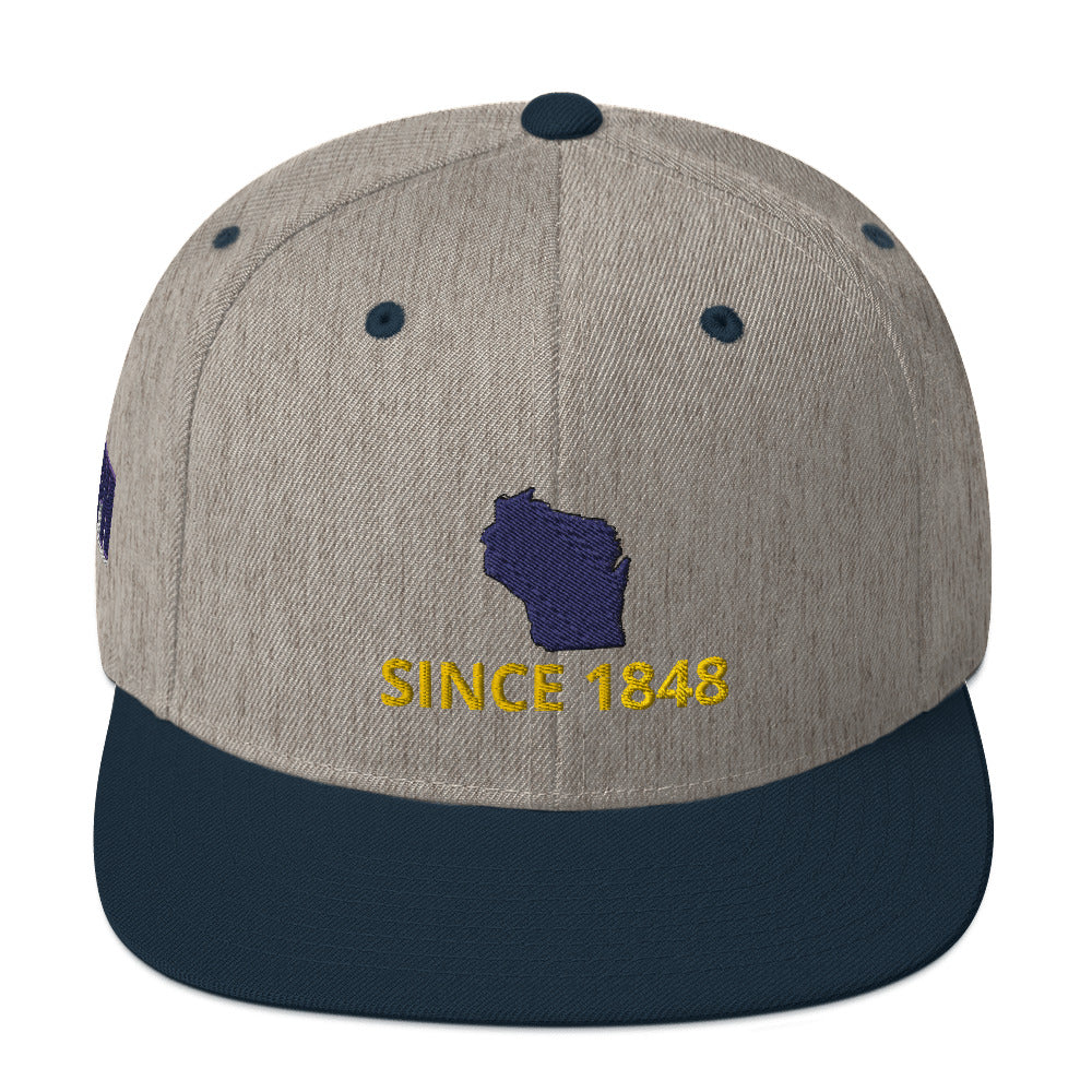 Wisconsin Since 1848 Snapback Hat