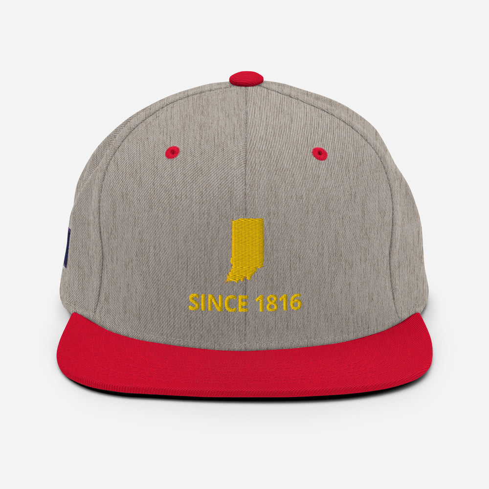 Indiana Since 1816 Flat Bill Snapback Hat