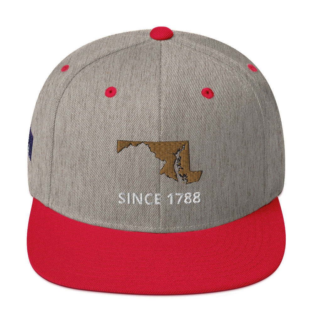 Maryland Since 1788 Flat Bill Snapback Hat