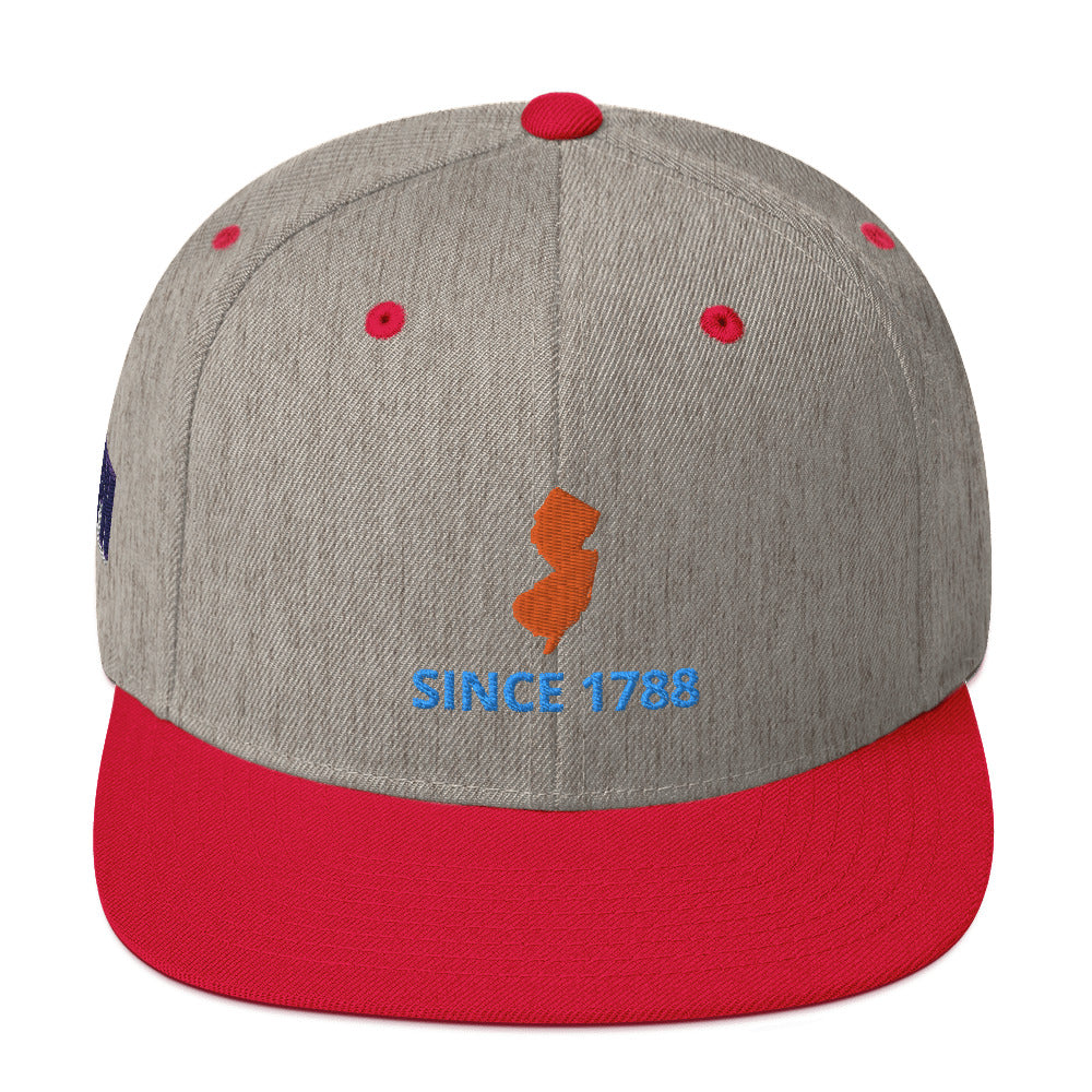 New Jersey Since 1788 Flat Bill Snapback Cap