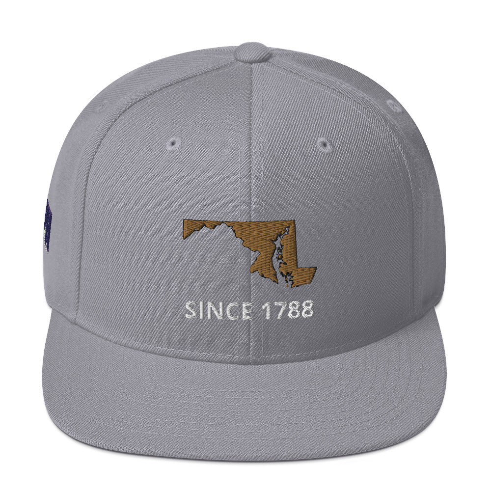 Maryland Since 1788 Flat Bill Snapback Hat