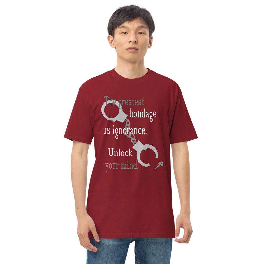 Unlock Your Mind Men’s Heavyweight T-Shirt (Darker Colors)