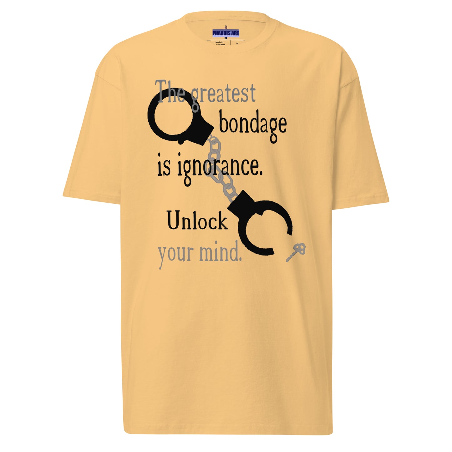 Unlock Your Mind Men’s Heavyweight T-Shirt (Darker Design)