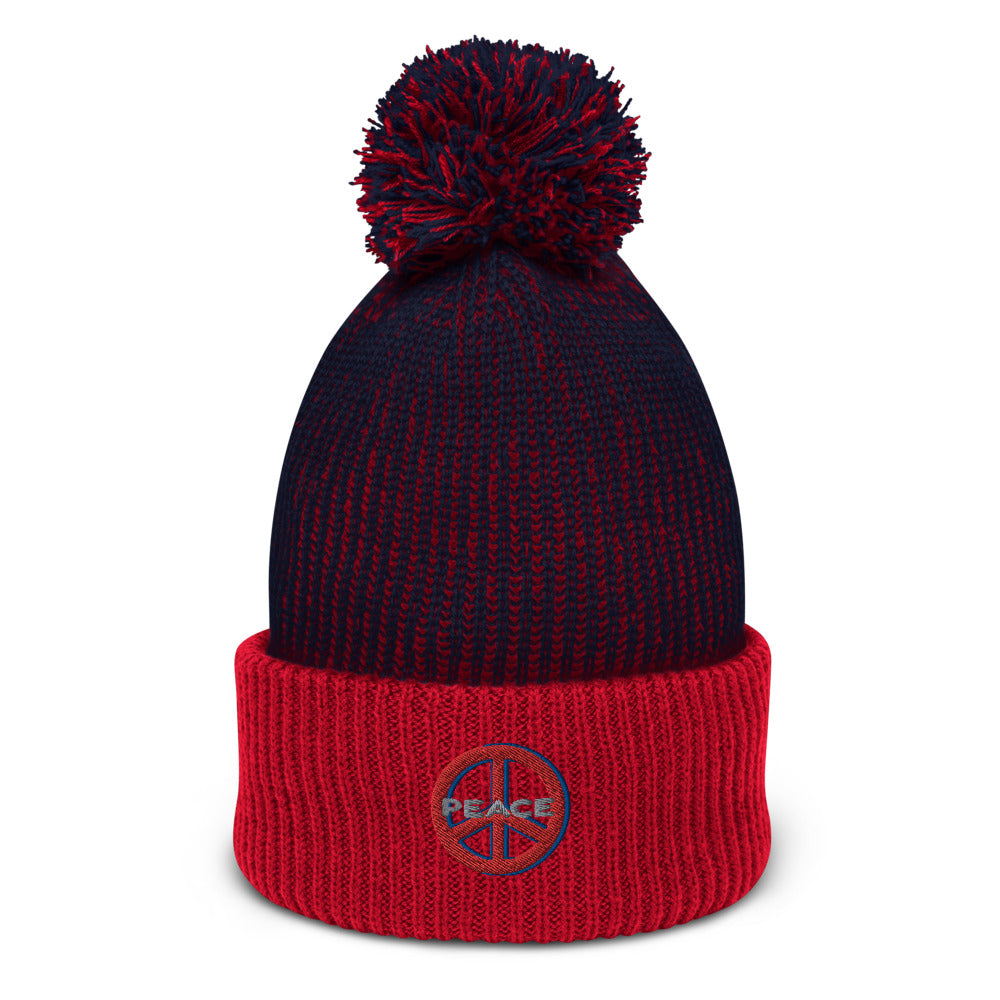 Peace Pom-Pom Beanie
