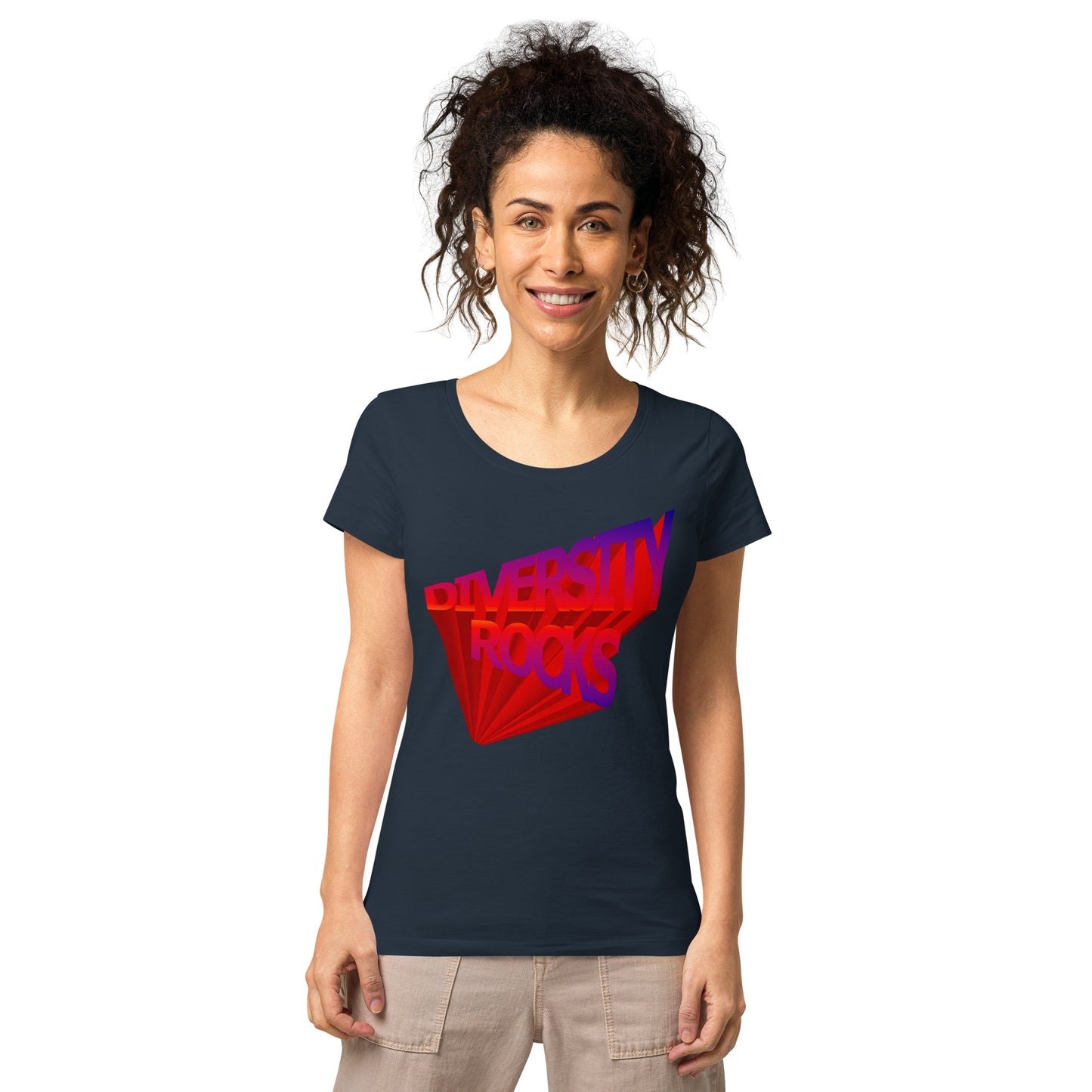 Diversity Rocks Women’s Fitted Organic T-Shirt