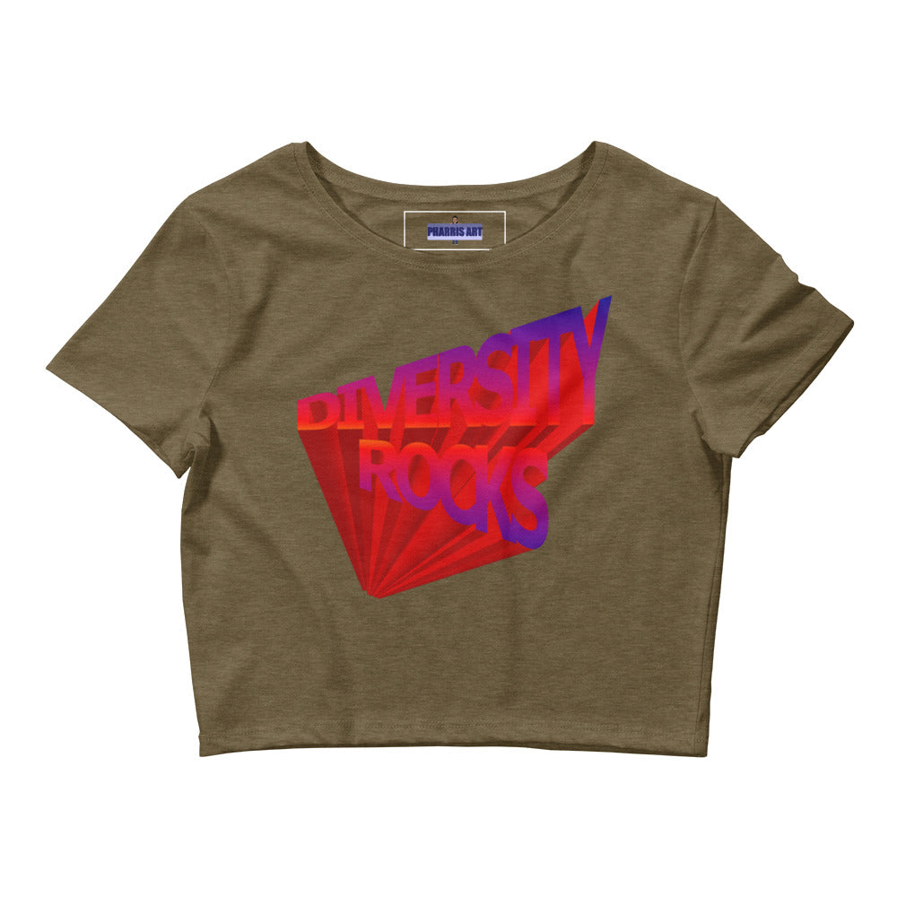 Diversity Rocks Women’s Crop Tee