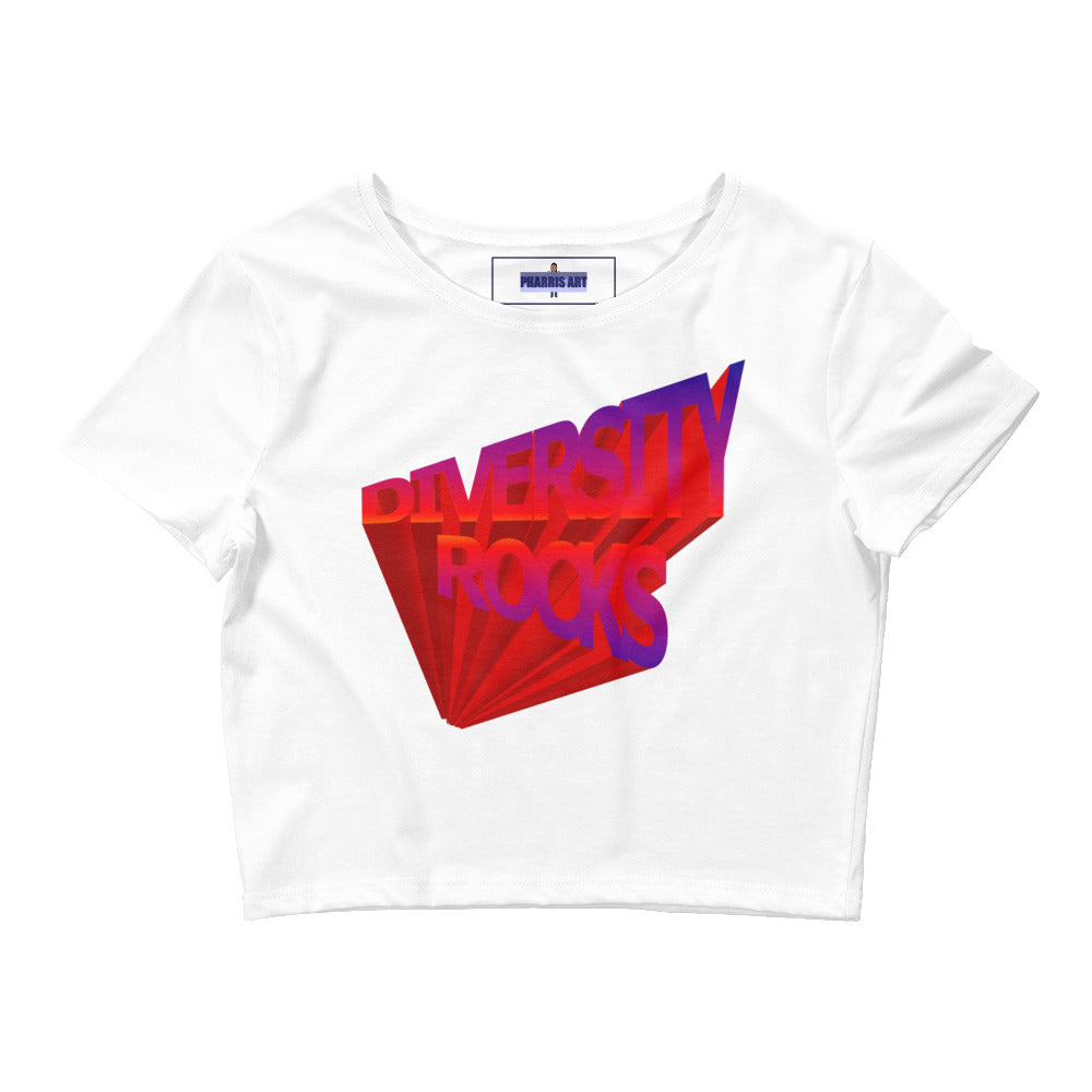 Diversity Rocks Women’s Crop Tee