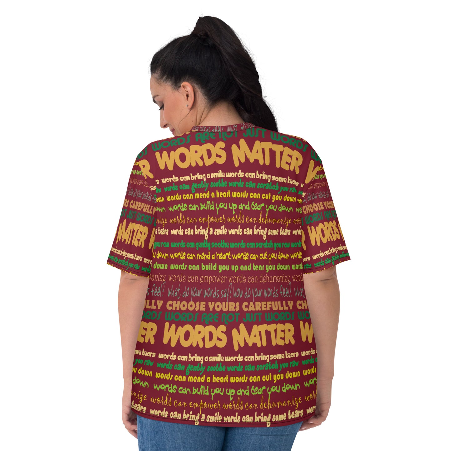 Words Matter Patterned Women's Shirt