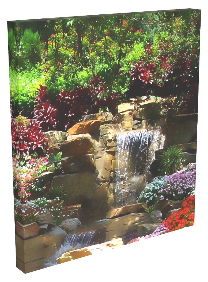 Garden Waterfalls on Canvas