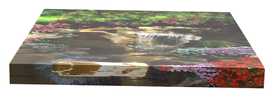 Garden Waterfalls on Canvas
