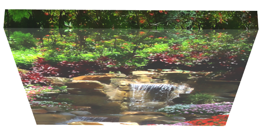 Garden Waterfalls on Canvas