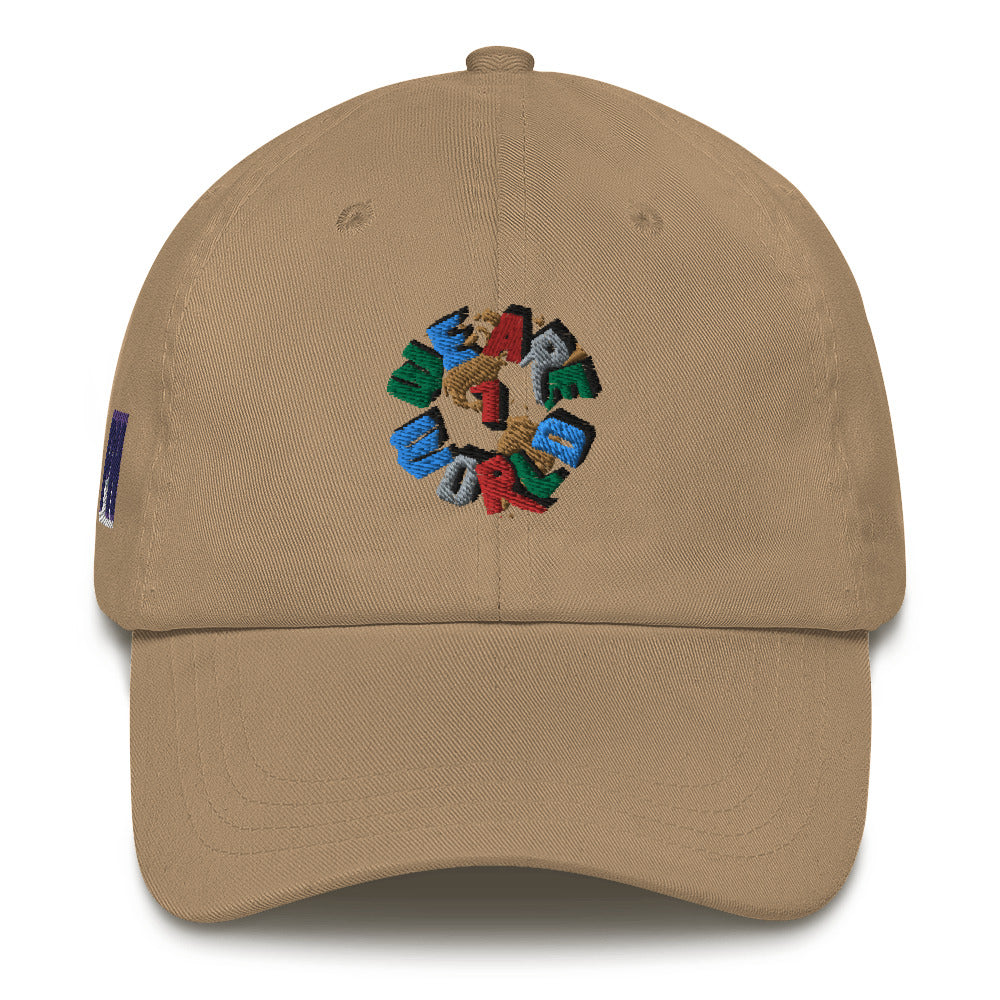 We Are One World Embroidered Cap