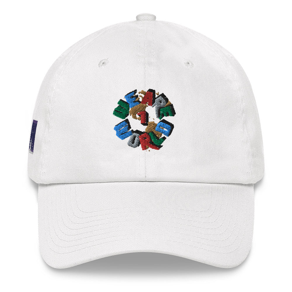 We Are One World Embroidered Cap