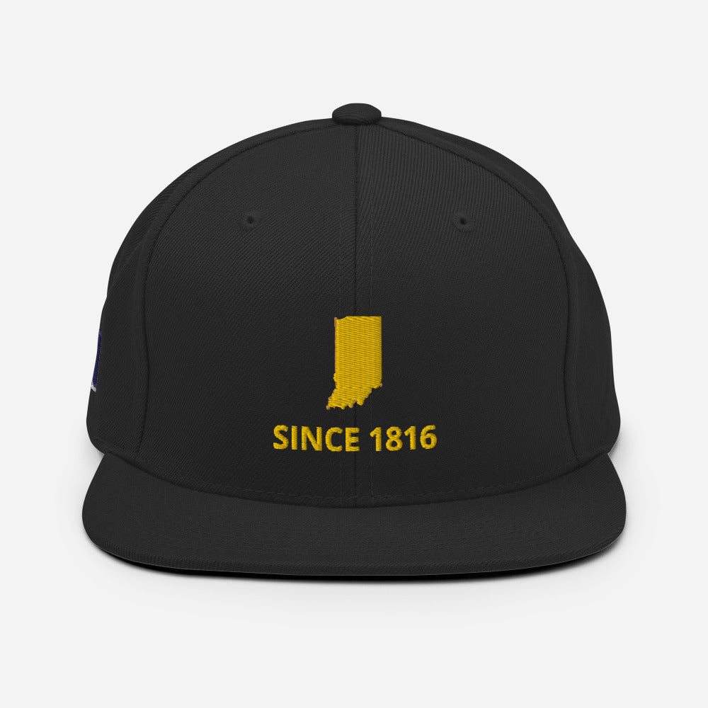 Indiana Since 1816 Flat Bill Snapback Hat