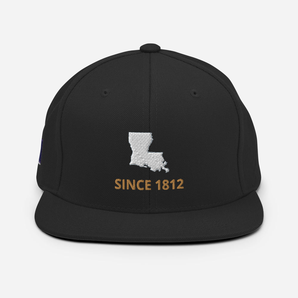 Louisiana Since 1812 Flat Bill Snapback Hat