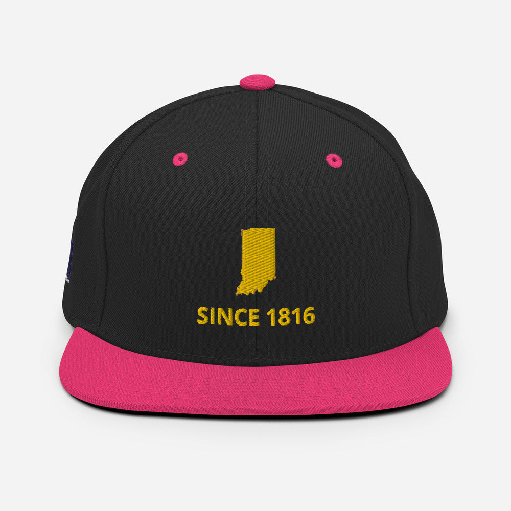 Indiana Since 1816 Flat Bill Snapback Hat