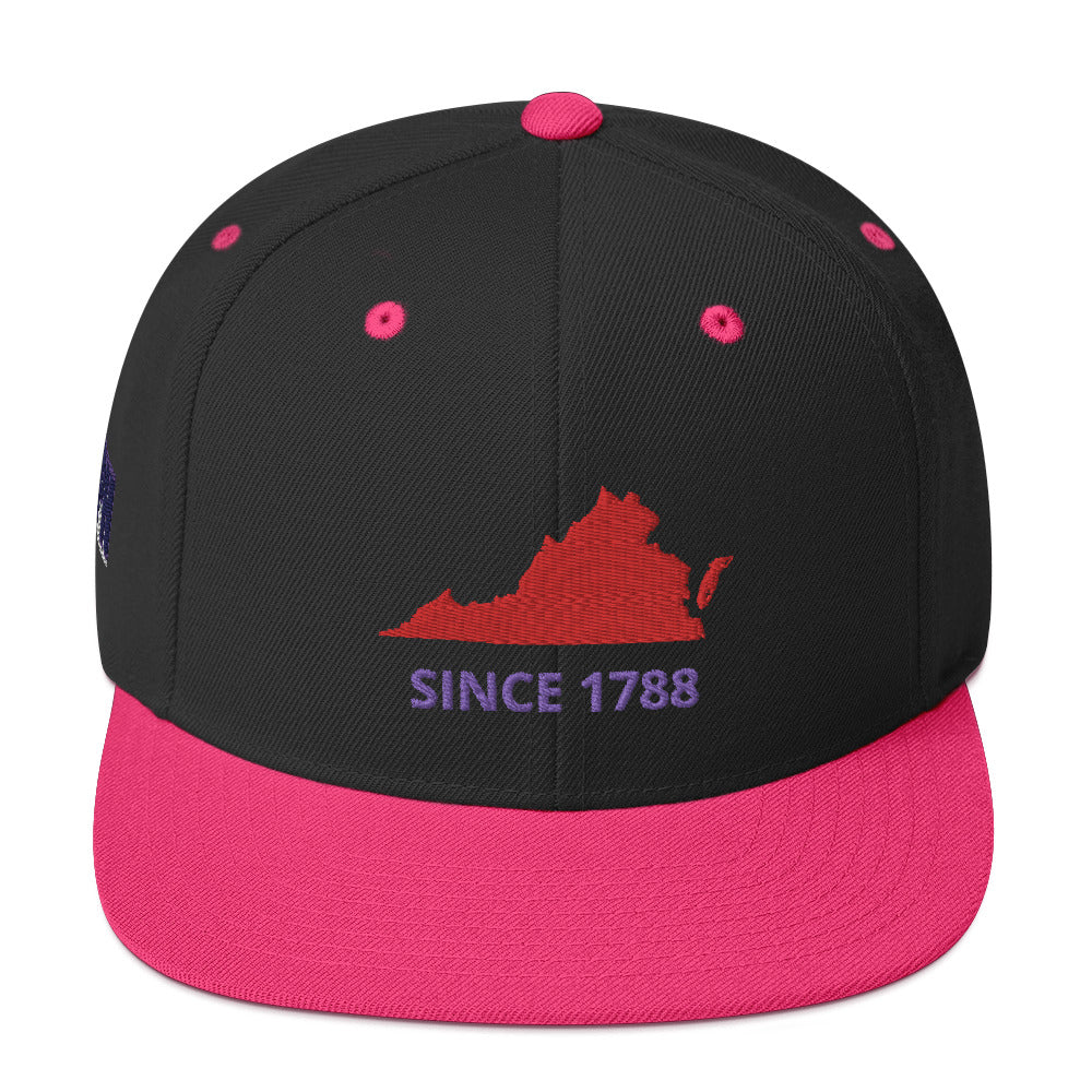 Virginia Since 1788 Flat Bill Snapback Hat