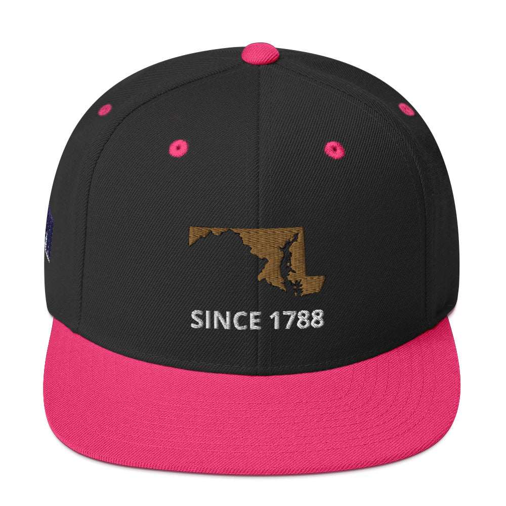 Maryland Since 1788 Flat Bill Snapback Hat