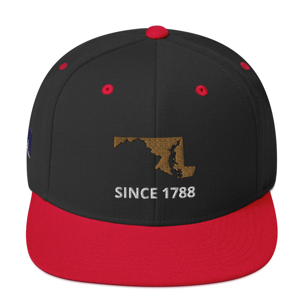 Maryland Since 1788 Flat Bill Snapback Hat