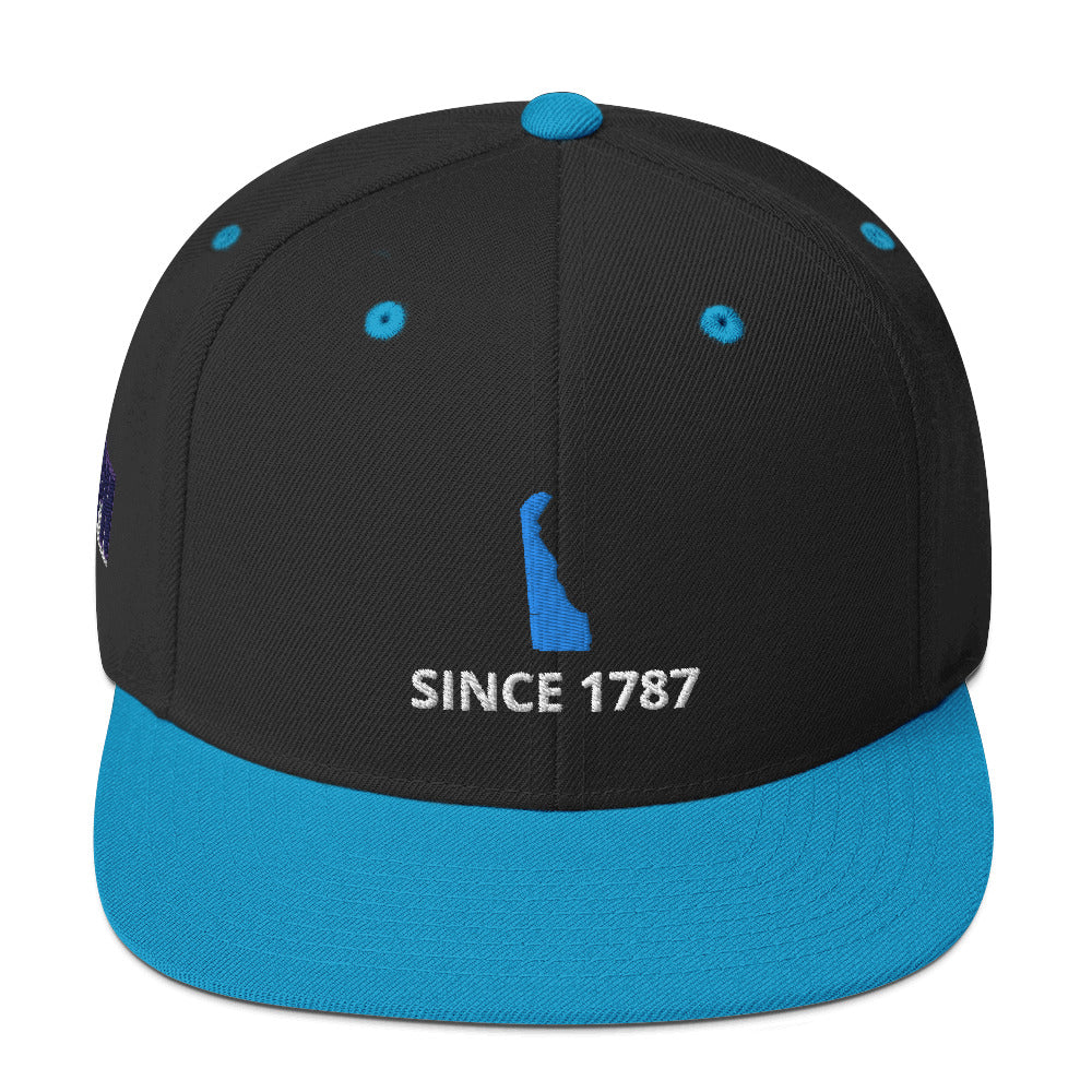 Delaware Since 1787 Flat Bill Snapback Hat