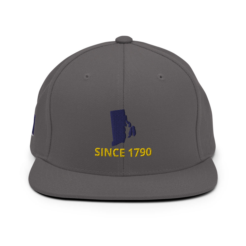 Rhode Island Since 1790 Flat Bill Snapback Hat