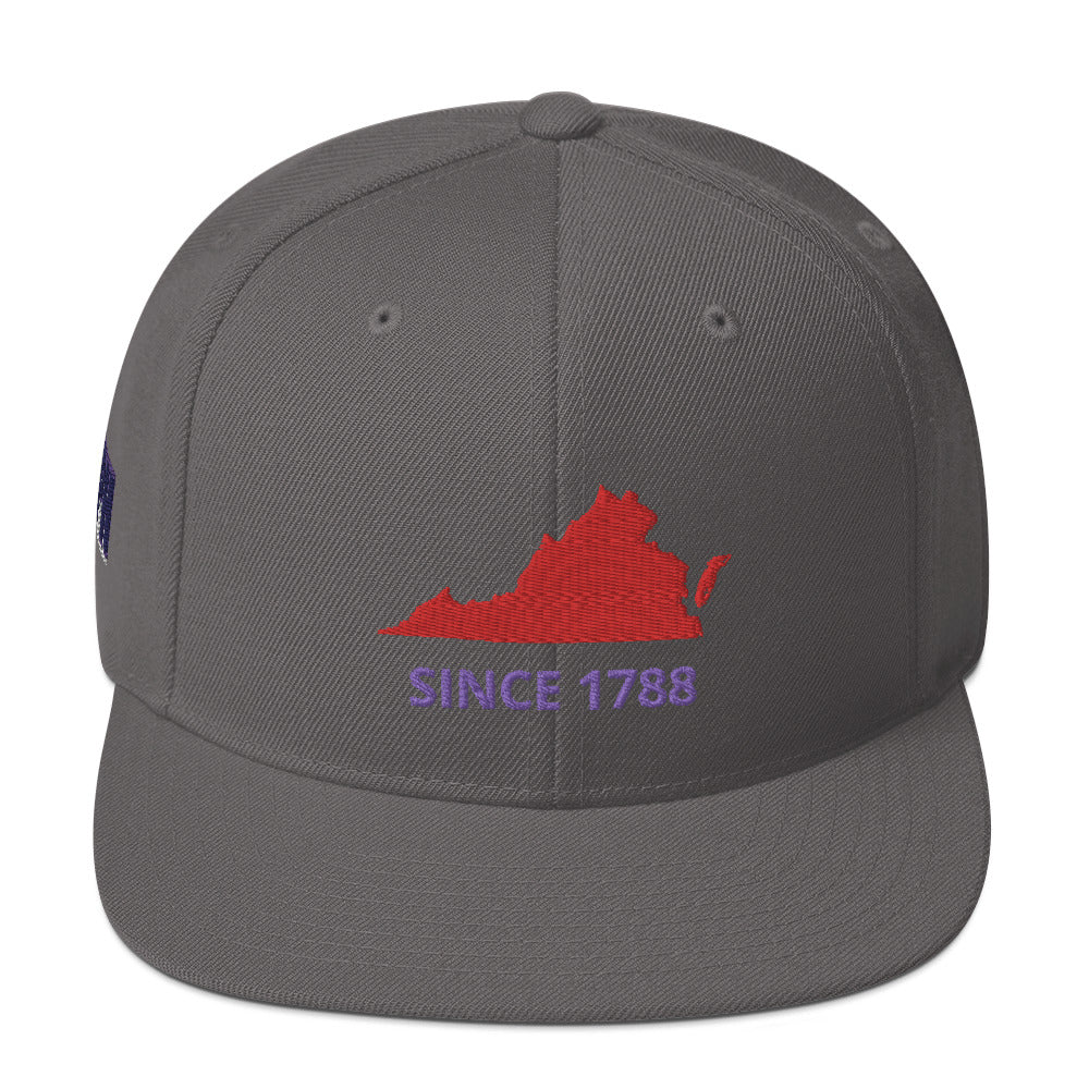 Virginia Since 1788 Flat Bill Snapback Hat