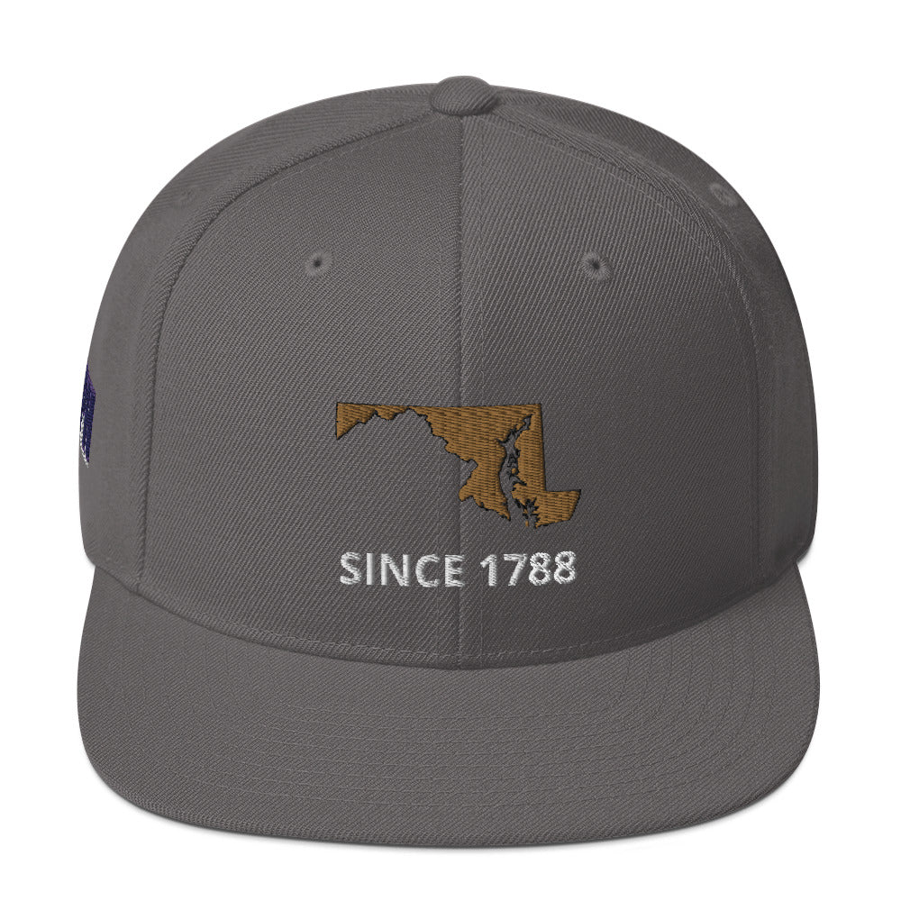 Maryland Since 1788 Flat Bill Snapback Hat