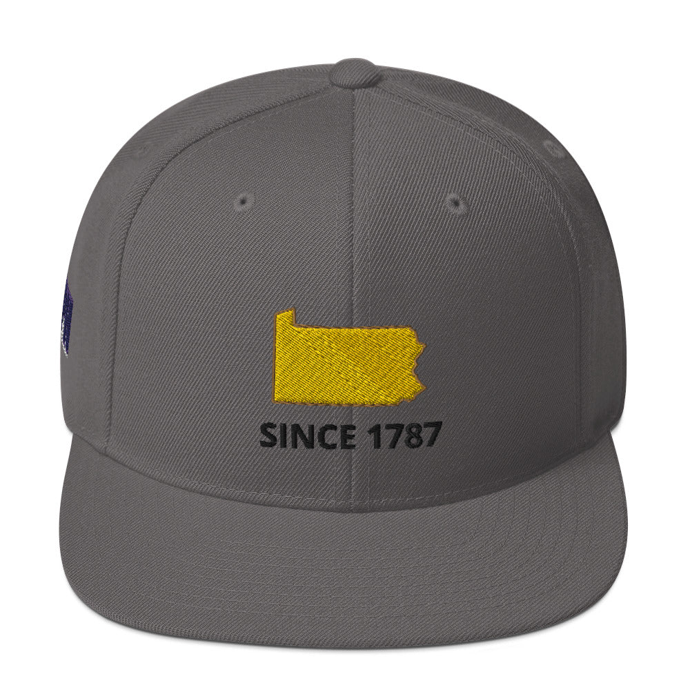 Pennsylvania Since 1787 Flat Bill Snapback Hat