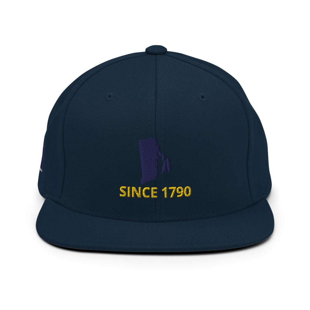 Rhode Island Since 1790 Flat Bill Snapback Hat