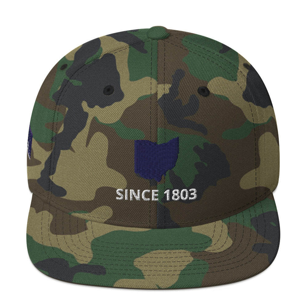 Ohio Since 1803 Flat Bill Snapback Hat