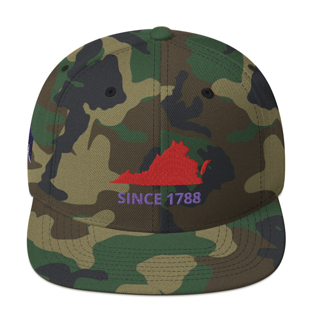 Virginia Since 1788 Flat Bill Snapback Hat