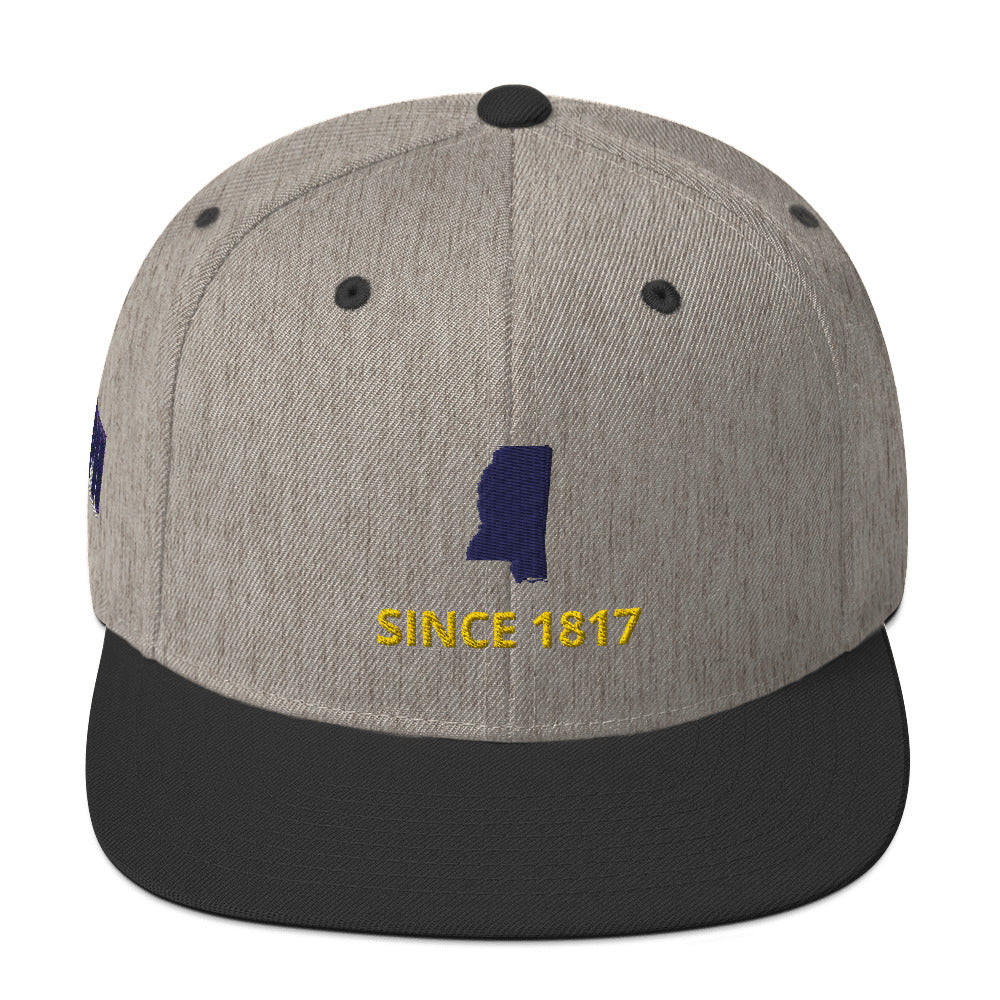 Mississippi Since 1817 Flat Bill Snapback Hat