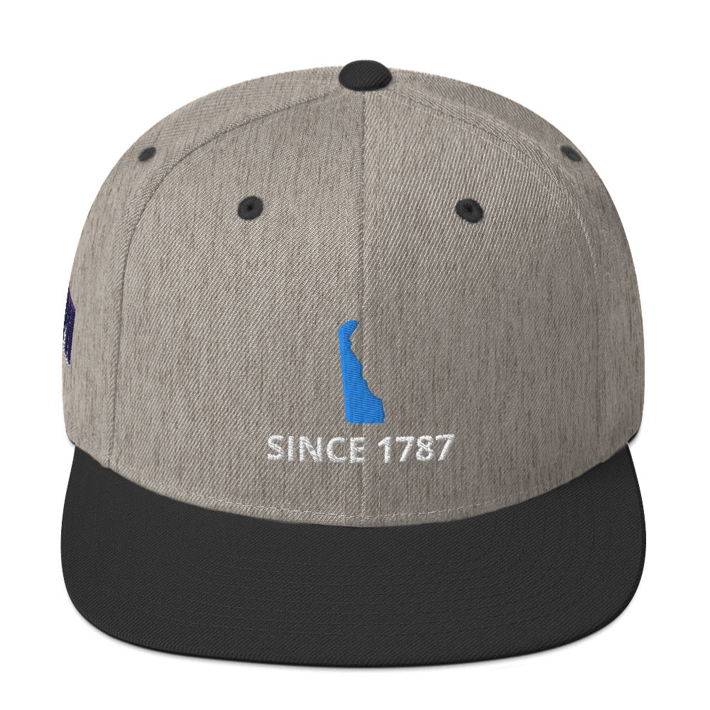 Delaware Since 1787 Flat Bill Snapback Hat