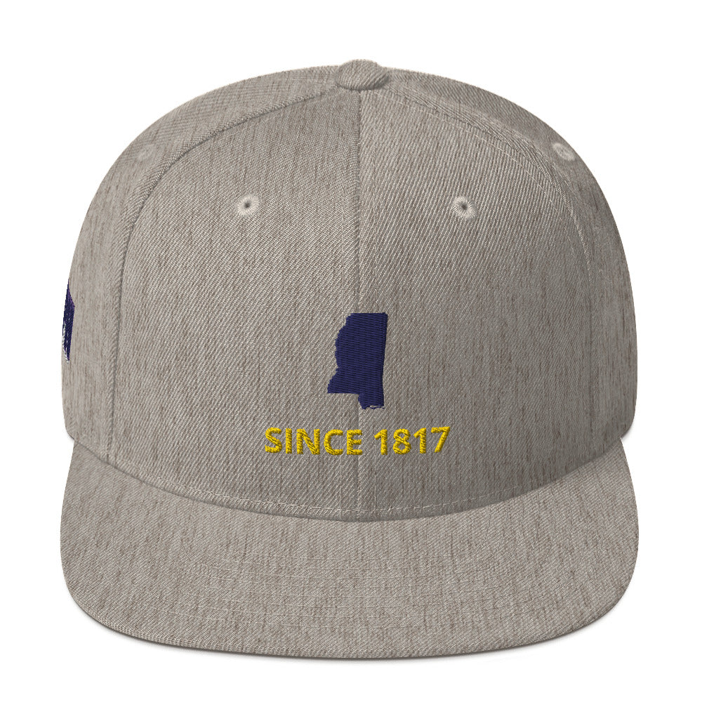 Mississippi Since 1817 Flat Bill Snapback Hat