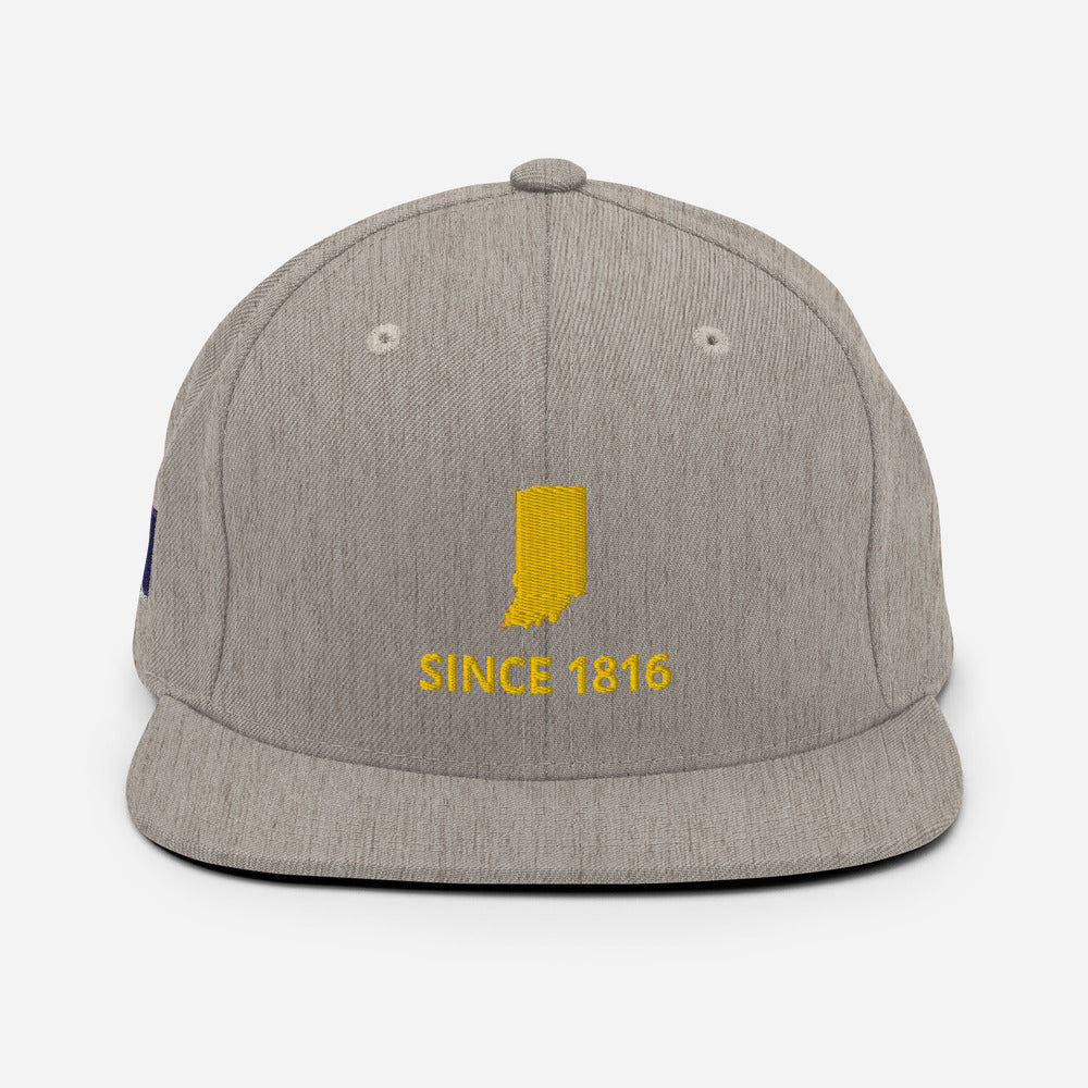 Indiana Since 1816 Flat Bill Snapback Hat