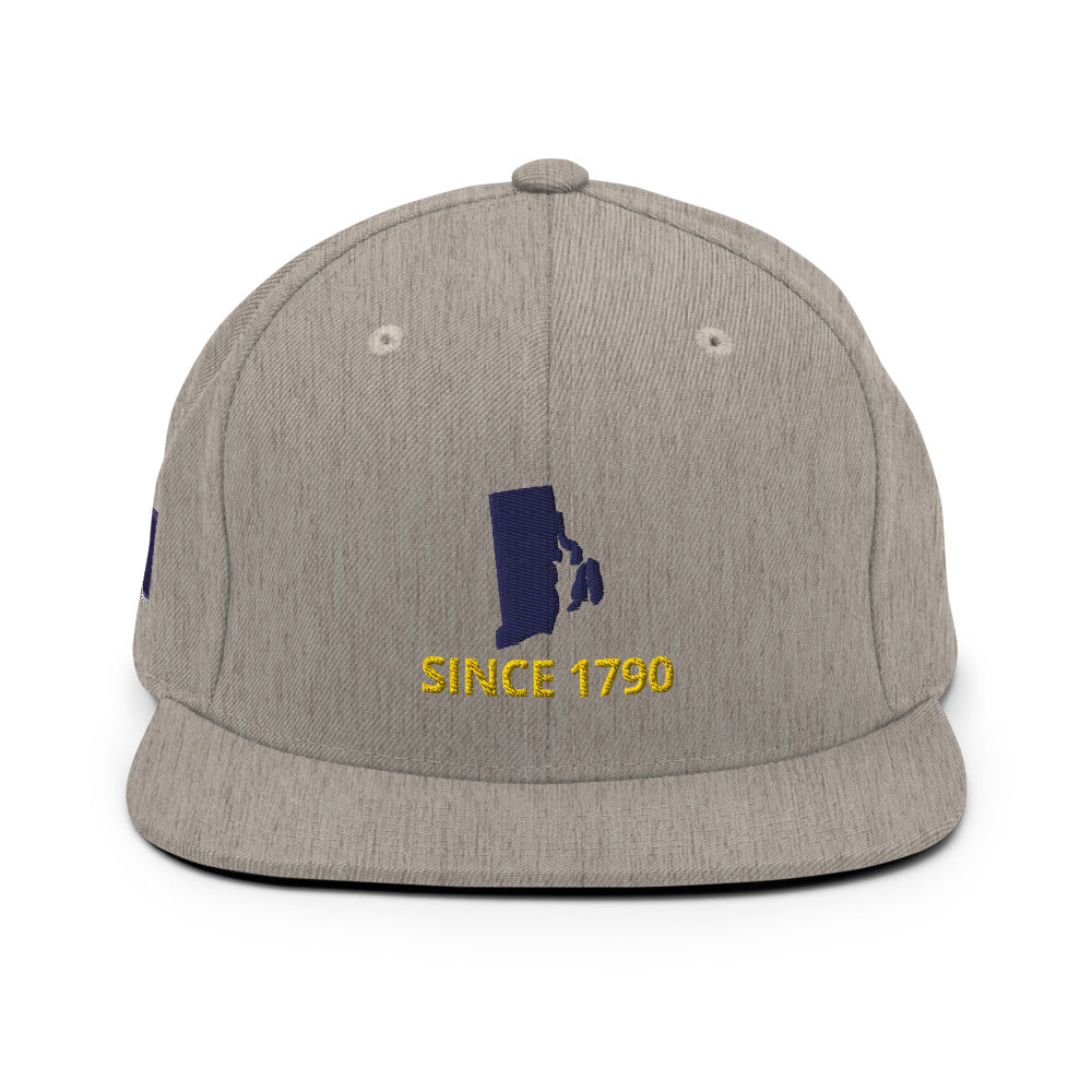 Rhode Island Since 1790 Flat Bill Snapback Hat