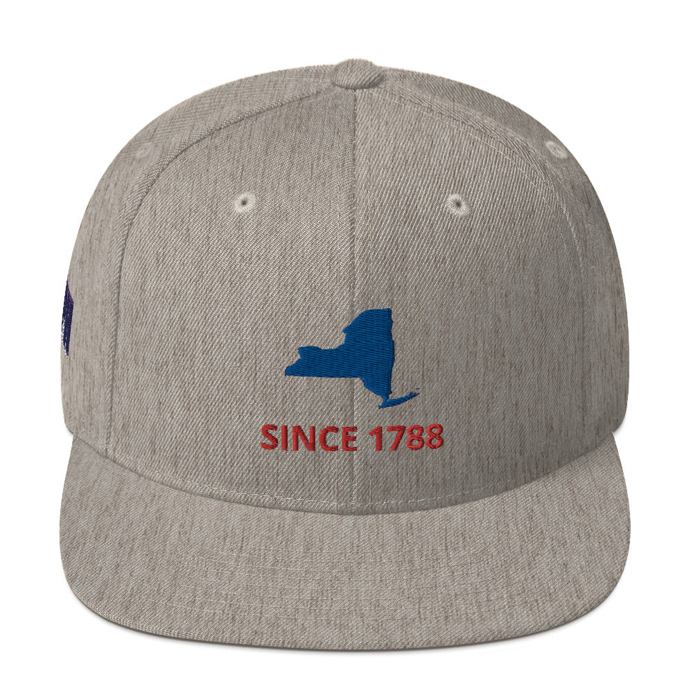 New York Since 1788 Flat Bill Snapback Hat