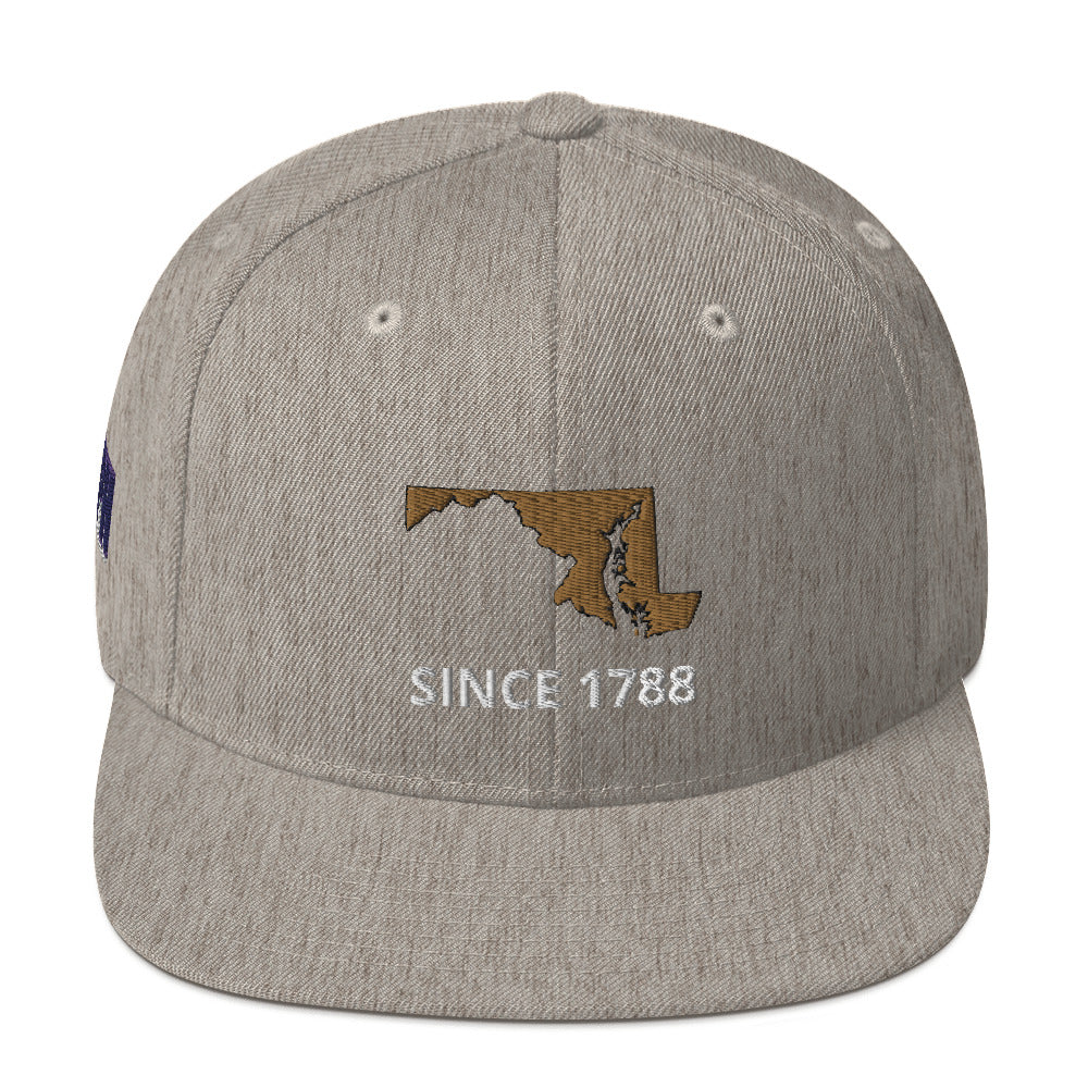 Maryland Since 1788 Flat Bill Snapback Hat