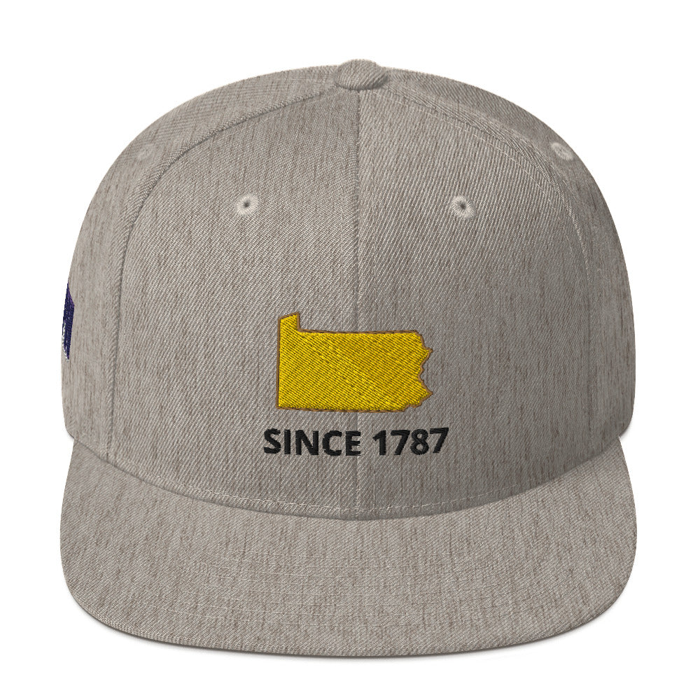 Pennsylvania Since 1787 Flat Bill Snapback Hat