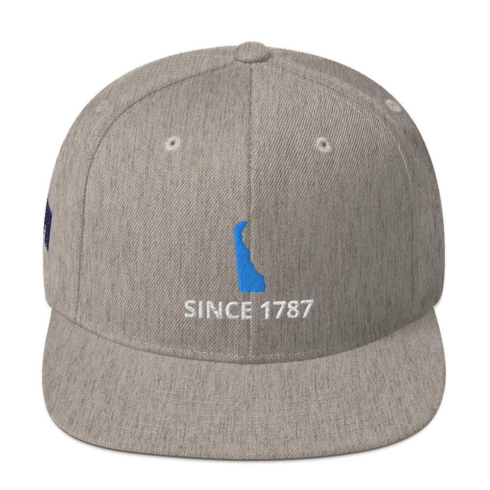 Delaware Since 1787 Flat Bill Snapback Hat