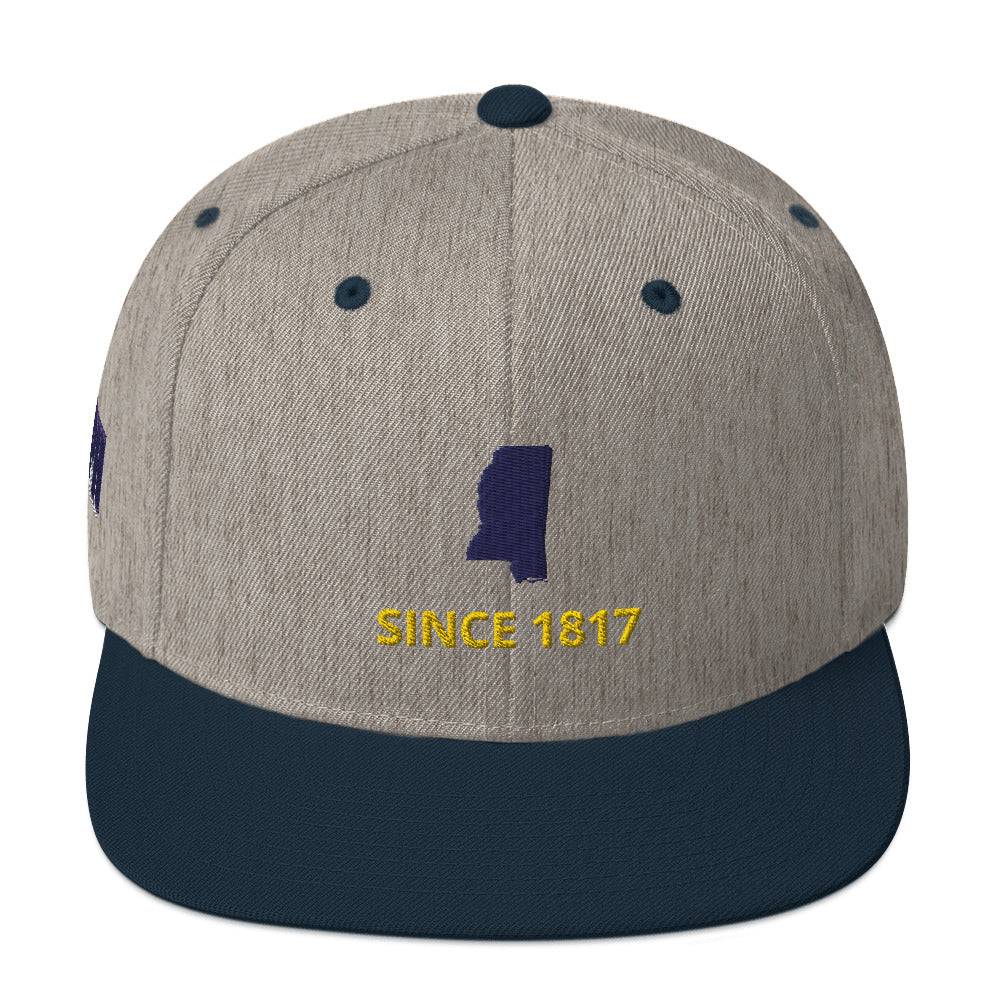 Mississippi Since 1817 Flat Bill Snapback Hat