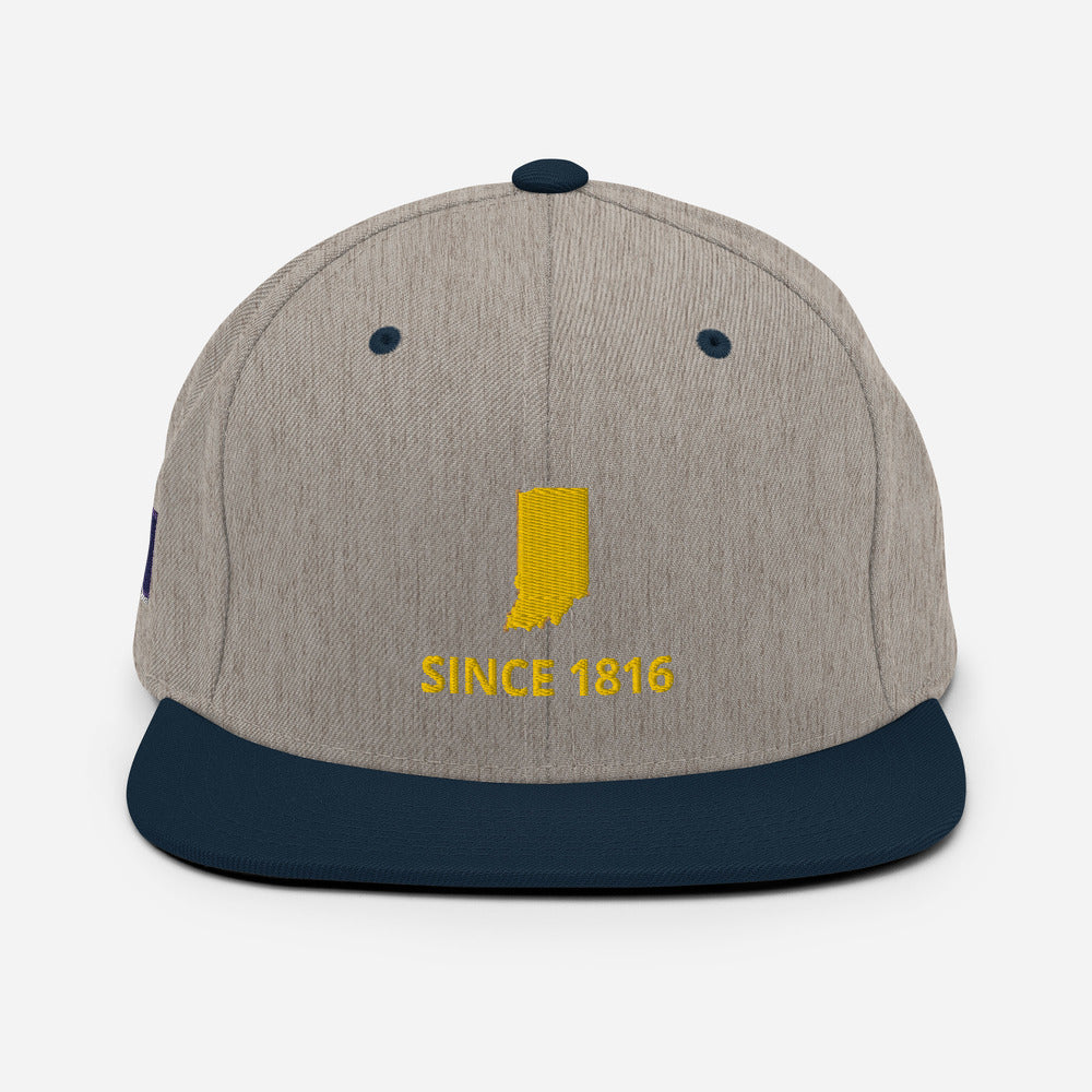 Indiana Since 1816 Flat Bill Snapback Hat